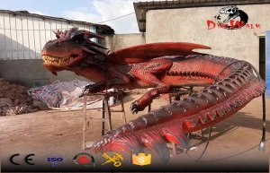 Amusement park animated evil dragon﻿