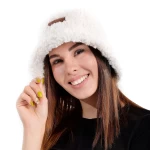 Sheepskin Hat, Panama Fur Hat, Winter Headpiece, Natural Fur Hat, Genuine Sheepskin Leather, Winter Camping Hat
