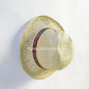 Panama Cowboy Hat with Ethnic Ribbon Style Beach Straw Hat | Woven Hat | Free Shipping