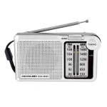 Pocket-sized AM FM dual-band portable radio, with built-in speaker and wrist strap, suitable for daily commuting and ou