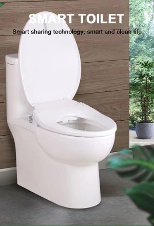 Nobana Gray and White Family Sanitary Reusable Flushable Smart Toilet Seat Cover