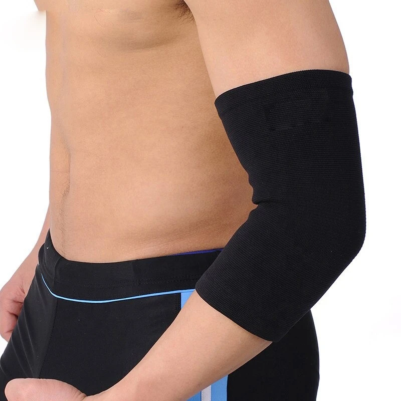 1 Pcs Elbow Protect Support Sleeve Pad High Elastic Sports Outdoor Cycling Gym Elbow Guard Brace Warm Black FP-1170