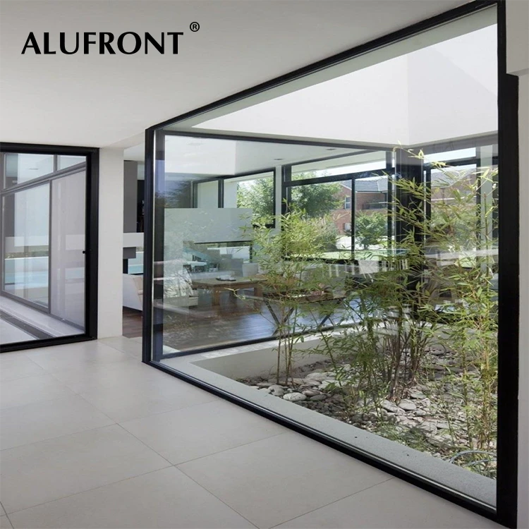 10 years warranty sound proof and weather proof Fixed Double Glass Floor hurricane impact windows