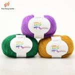 100% acrylic hand-woven colorful gold yarn 8S/4 acrylic wool yarn