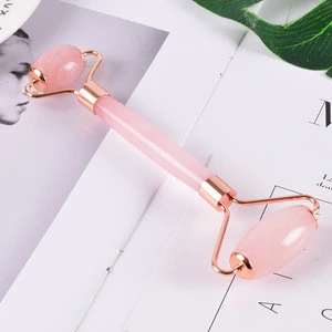 100% Natural Handmade Stone Massager Colorful Jade Roller For Face