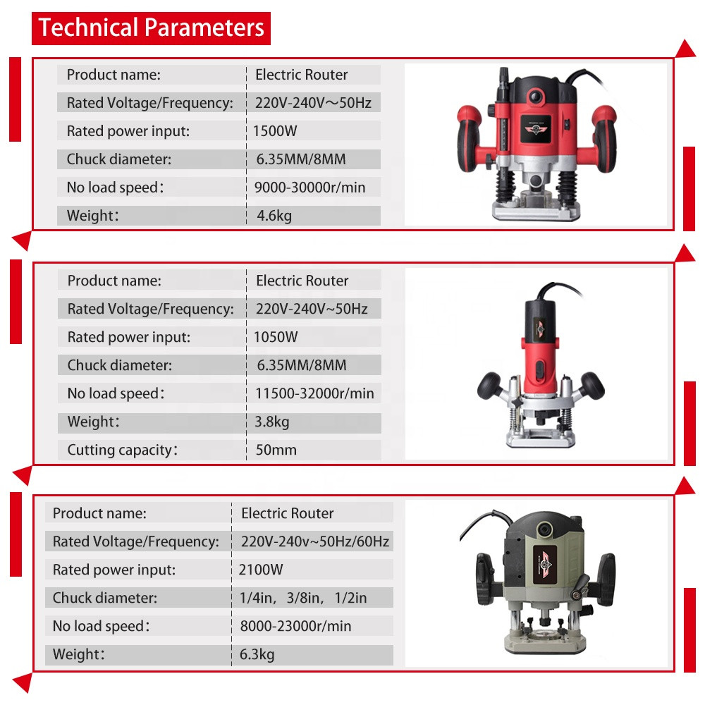 Buy 1050w/1500w/2100w Power Electric Router For Wood Milling Engraving ...