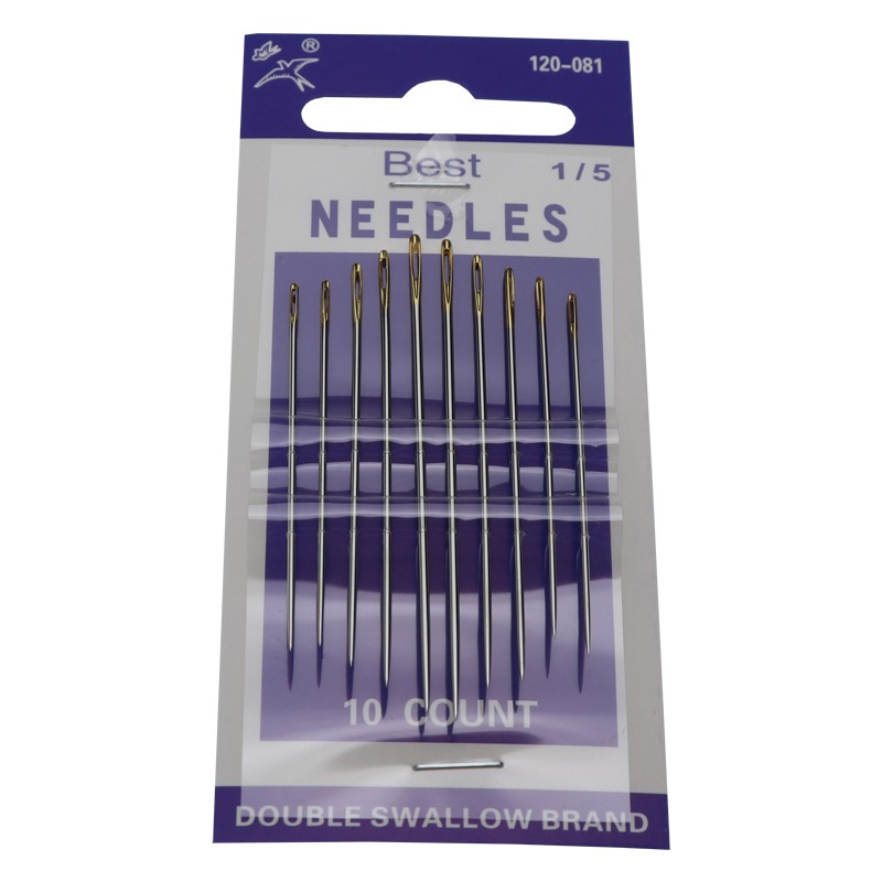 10PCS Wholesale cross stitch needles hand sewing needles Embroidery Needles with Gold Tail 120-081