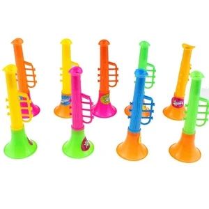 11CM multi-color plastic Classical horn with whistle horn style whistle children gift small gift candy toys for promotion gifts