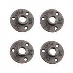 1/2"  Three Hole Black Malleable Cast Iron Floor flanges