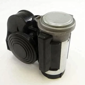 12V Snail Compact Pump Air Horn Dual Tone for Motorcycle Bus Truck Black