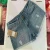 Import 1.38 Dollar Wholesale Stock Cheappest Yough Girl 100% Jeans Shorts Jean/Woman Jean/Denim Jean (gdzw241) from China