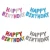 Import 16 Inches Happy Birthday Letter Set Party Decoration Aluminum Film Balloon For Birthday Party Decoration from China