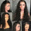 180% density Water Wave 100% Virgin Indian Human Hair 360 lace wig Full lace Wig