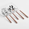 18/0SS Shinny Stainless Steel Cutlery Set with Wooden Handle Plastic Handle
