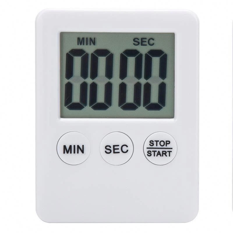 1Pcs 6 Colors Super Thin LCD Digital Screen Kitchen Timer Square Cooking Count Up Countdown Alarm Magnet Clock