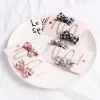 2 Pcs cute grid plaid cloth bow BB clip kids handmade boutique mini hairpin bowknot hair clip