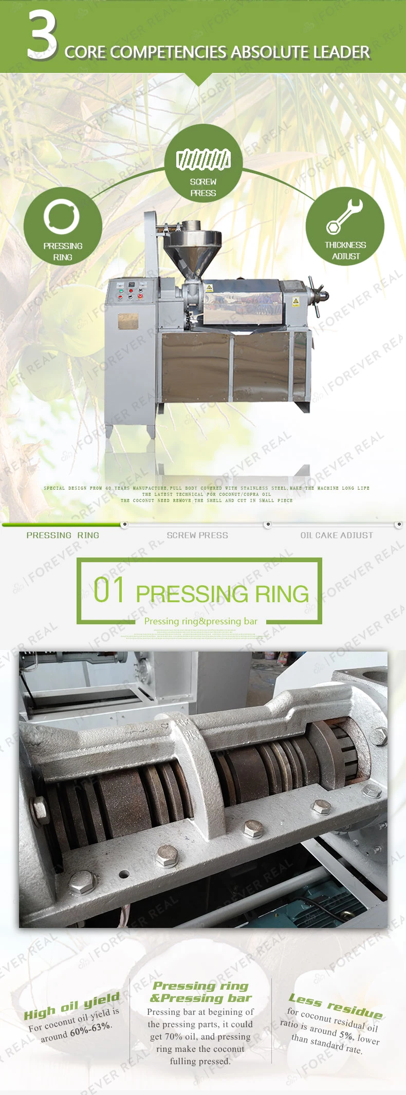 200kg/h capacity peanut sesame flax sunflower soybean palm rapeseed coconut oil press machine / oil expeller/ extracting machine