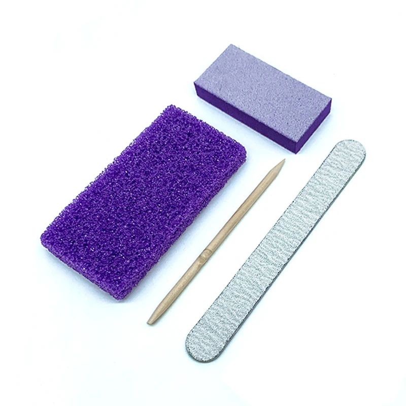 200Sets/Case 4PCS Disposable Beauty Set Nail Manicure Pedicure Kit