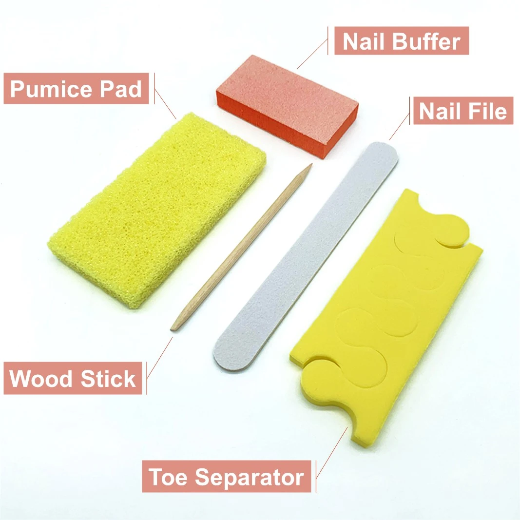 200Sets/Case Professional 5Pcs Acrylic Nail Set Toe Separator Disposable Manicure Pedicure Set Kit