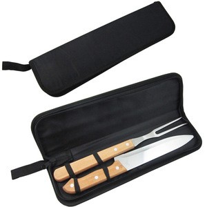 2020 Hot Sell BBQ Stainless Steel BBQ Set In Zipper Case 4 Pieces BBQ Tool Set