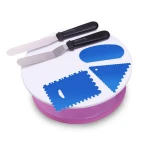 2020 Hot Selling 6 Pieces Cake Tools Plastic Rotating Making Cake Turntable  Holder Decorated Stand