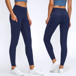 2020 new arrival lulu Lemon align fabric high waist side pockets Nylon Spandex Material Yoga Fitness Leggings