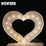 2020 WOWORK hot sale Lit up Giant Illuminated LED Heart OEM ODM for wedding led decoration