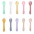 Import 2021 BPA Free Eco Friendly Food Grade Training Feeding Silicone Baby Spoon from China