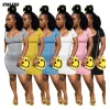2021 Fashion Lady Solid Color Backless Draped Bodycon Stylish Sexy Short Dresses Women Summer Casual Dress