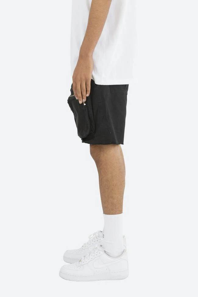 2021 fashion male 100% cotton big pocket elastic waist zipper half shorts men cargo clothes gym multi pocket shorts