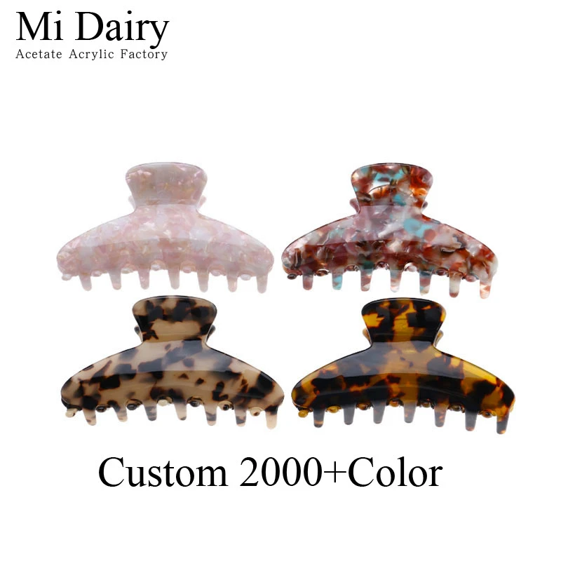 2021 new arrival four color minority Forest Department acetic acid hair claws horsetail clip hair accessories manufacturers dire