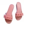 2021 new design chain tie-dye sandals colorful candy transparent slippers non-slip sole flat sandals for women and ladies