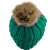Import 2021 New Hot Selling Grass Green Slouchy Beanie Cap Unisex Fleece lined Pom Beanie Hat Custom Satin Fur Beanie from China