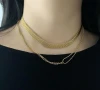 2021 New Stainless Steel 18k Gold Plated Mesh Belt Choker Necklace