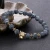 Import 2021 Sailing Jewelry Adjustable Natural Stone Bracelet Beads Volcanic Rock Black Weathered Agate Leopard Head Bracelet from China