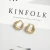 Import 2021 Summer Vintage Earrings Jewelry Women 18K Gold Hoop Earring Gold Chunky Earring from China