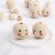 Import 20mm Charm Hardwood smiley face doll head wood beads boys and girls wood products DIY children for jewelry making from China