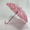 23 inch straight auto open umbrella with  fiberglass shaft umbrella and PU handle umbrella