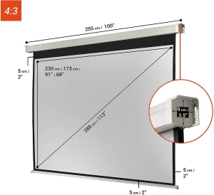240x180cm Glass Beaded motorized Electric Projection screen For Office/Home Theater/School Projector AV Presentation