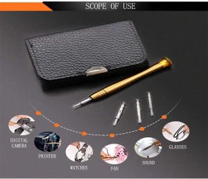 25-In-1 Manual Screwdriver Set, Multi-Function Leather Case, Mobile Phone, Notebook Repair Tool