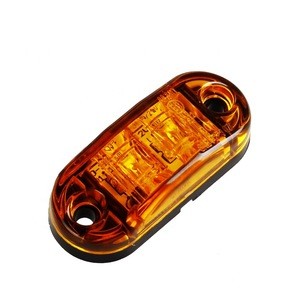 2.5 inch oval red amber 2 led side marker lights indicator lamp clearance light 24V 12V for car Truck Trailers RV Lorry Van bus