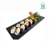 Mini Black Serving Cheese Sushi Food Dinner Slate Stone Plate, 25*10cm Cheap