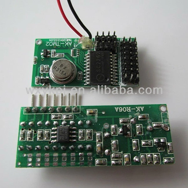315/433mhz rf wireless transmitter and receiver module