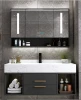35 Inch Modern Luxury Wood Bathroom Vanity Cabinet Set Unit Combo Stone Countertop Smart LED  Mirror Cabinet