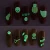 Import 3D self-adhesive luminous long lasting nail art stickers nail decals for Halloween Christmas holidays from China