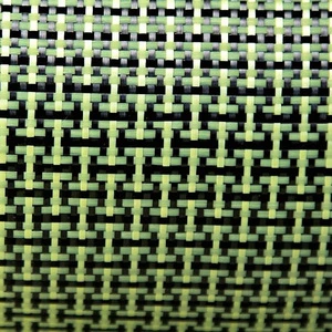 3K Carbon/yellow Colorful Kevlar Fiber Fabric Twill
