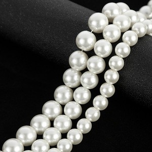 4mm Anti-Flash White Tiny Satin Luster Glass Pearl Bead Round Loose Spacer Beads for Jewelry Making