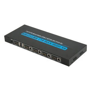 4x1 4-Port HDMI + USB 2.0 KVM Switcher Full HD 1080P Keyboard Video Mouse HDMI KVM Switcher