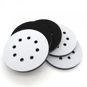 5-Inch 8 Holes Hook and Loop Soft Sponge Cushion Interface Buffer Pads
