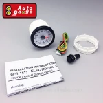 52 mm 12v LED Backlight White Face Red Needle Car Clock